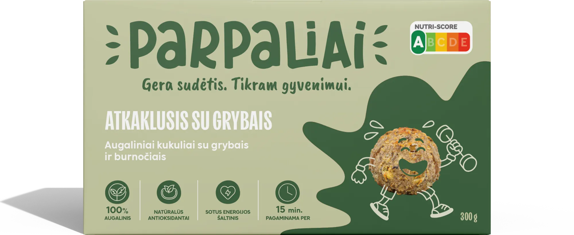 Parpaliai pakuotė – Atkaklusis su grybais