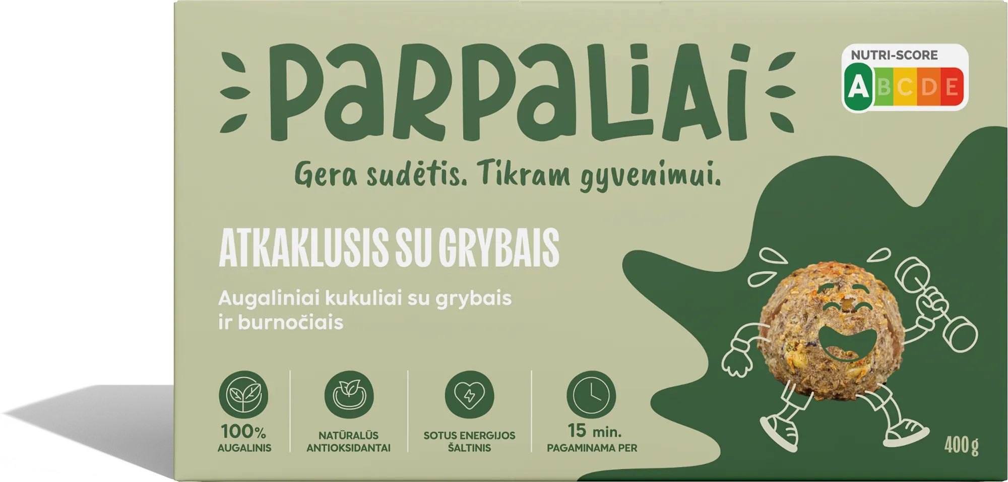 Parpaliai pakuotė – Atkaklusis su grybais