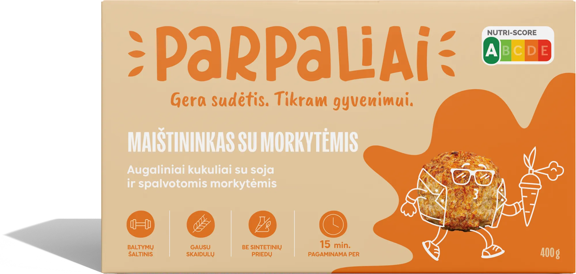 Parpaliai pakuotė – Maištininkas su morkytėmis