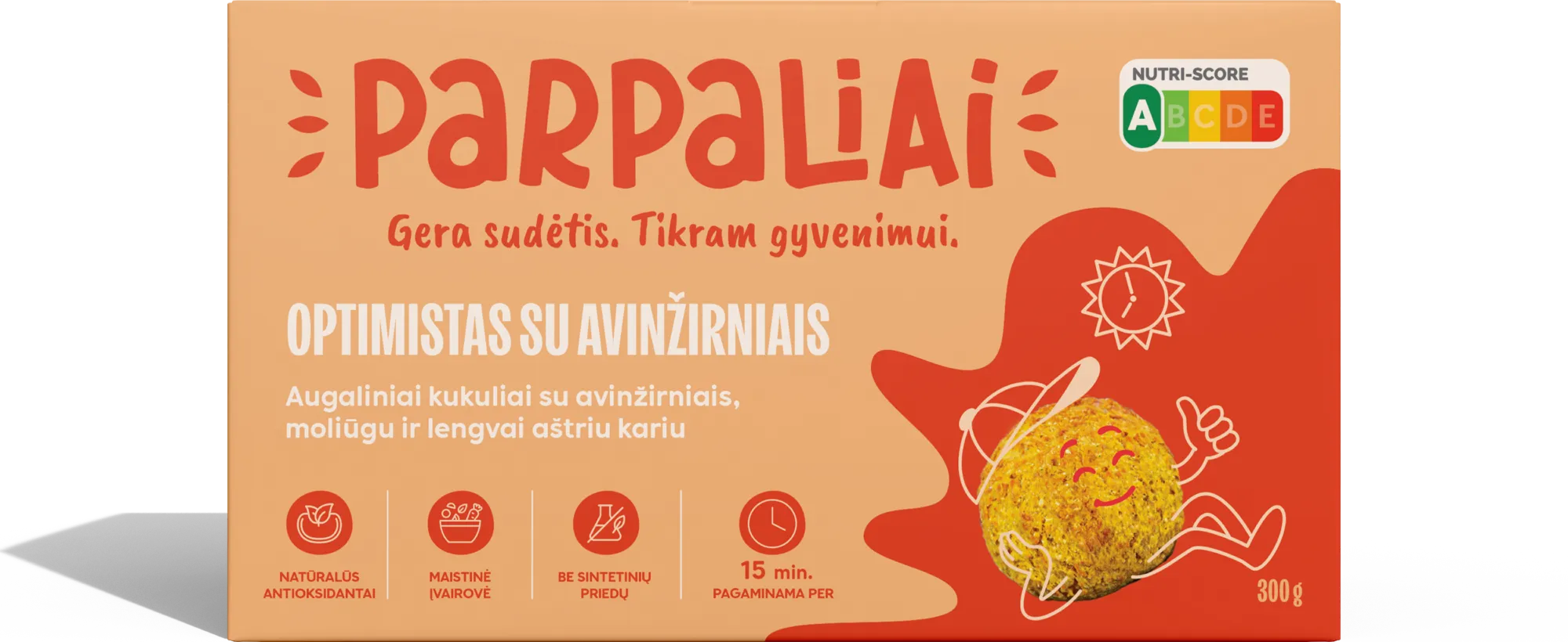 Parpaliai pakuotė – Optimistas su avinžirniais