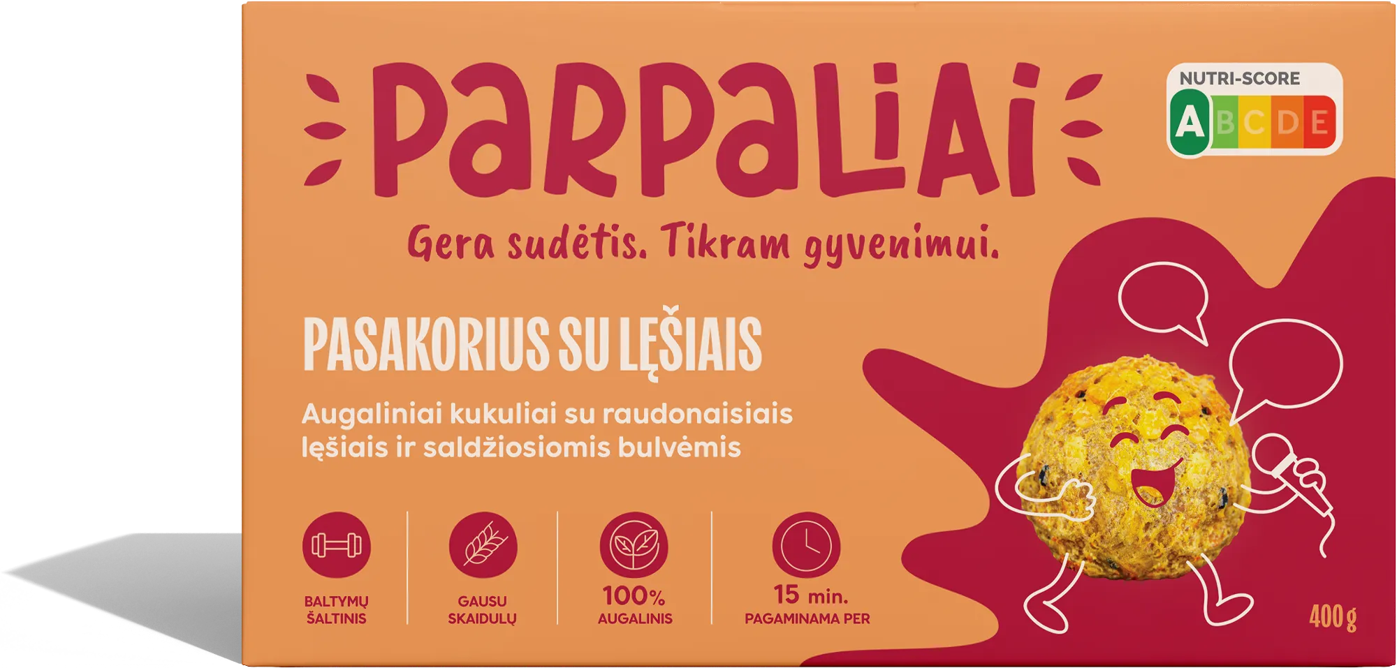 Parpaliai pakuotė – Pasakorius su lęšiais
